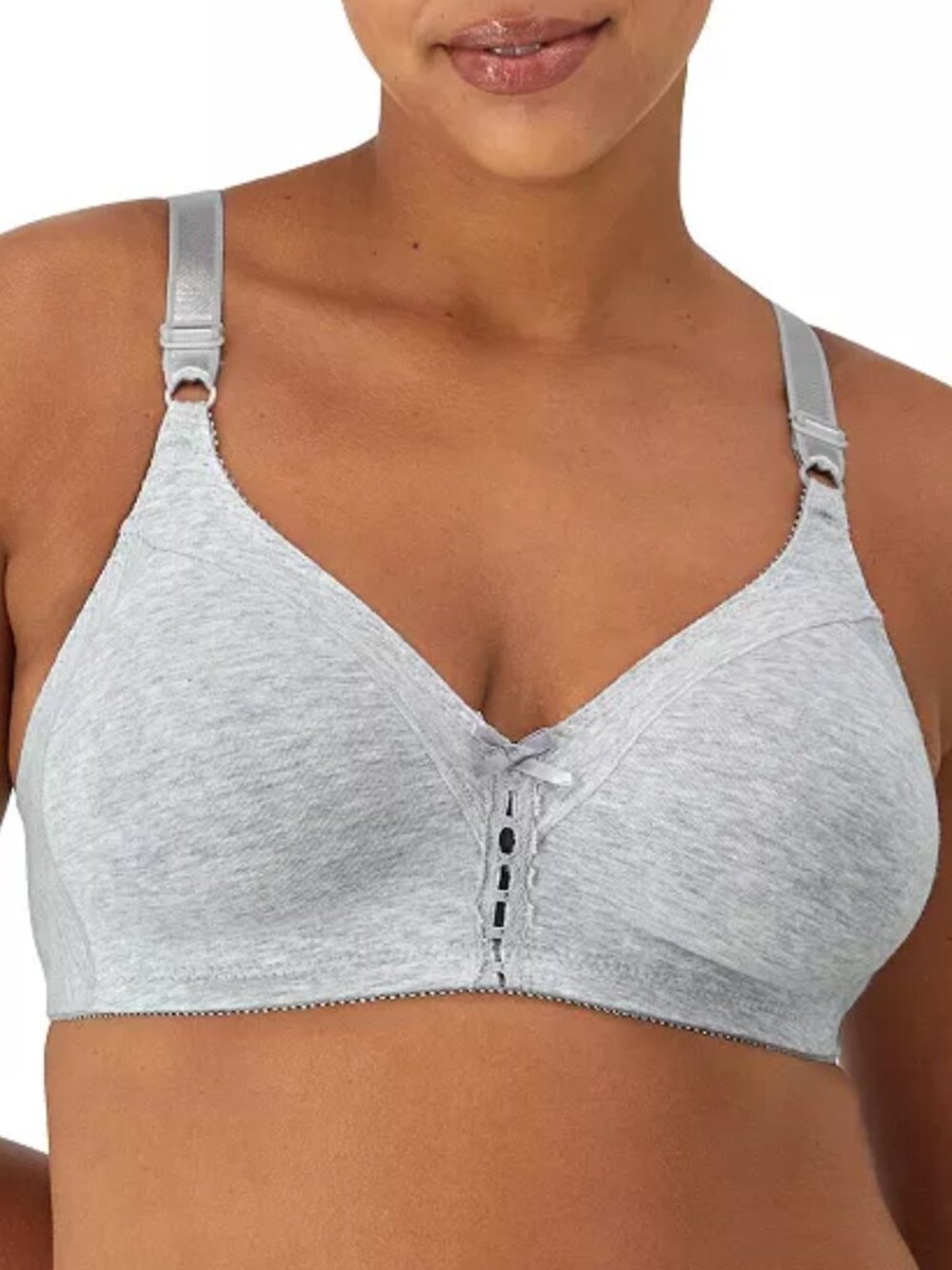 Bali Double Support Full-Figure Wireless Bra 3036, Heather Grey, 40 DD